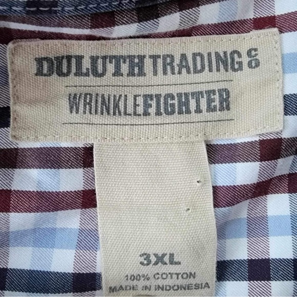 Duluth Trading Co Men’s Wrinkle Fighter Button Down Shirt Size 3XL - Picture 3 of 3